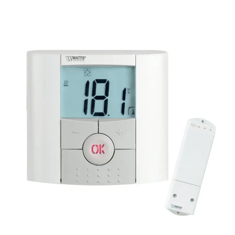 Watts digitale kamerthermostaat, draadloos systeem, Belux light RF, incl. ontvanger, niet programm. Plaats Bestelling