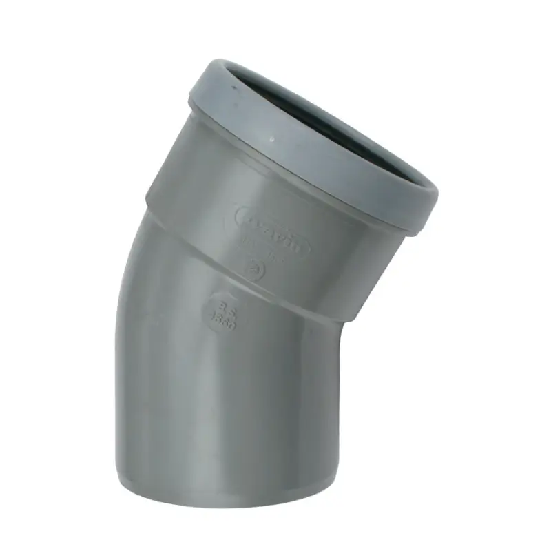 Wavin Wafix bocht 30°, pvc, manchet x spie, grijs, KOMO, SN8, 110 mm Gereduceerde Prijs