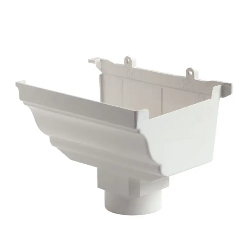 Aanbieding S-lon Tradition gootuitloop voor bakgoot, pvc, rechts gesloten, wit, 160 mm, uitloop 80 mm