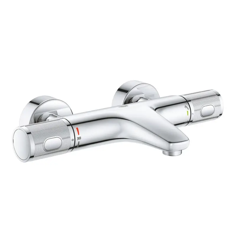 Aanbieding Grohe badkraan, Grohtherm 1000 Performance, 2 draaiknoppen, chroom, oa, &frac12;" x 15 cm