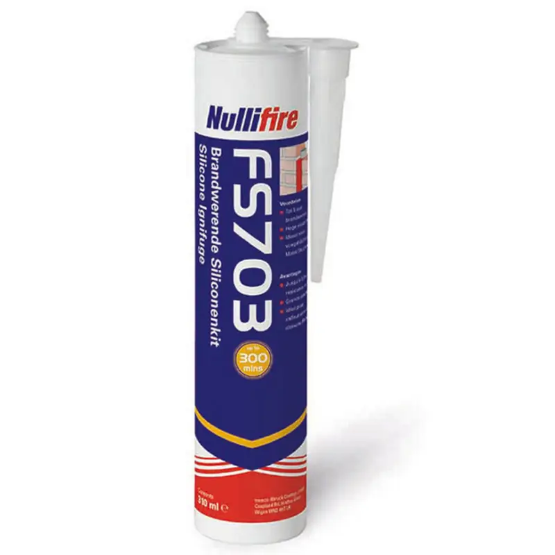 Weekendaanbieding Nullifire brandwerende siliconenkit wit, typeFS703, 310 ml