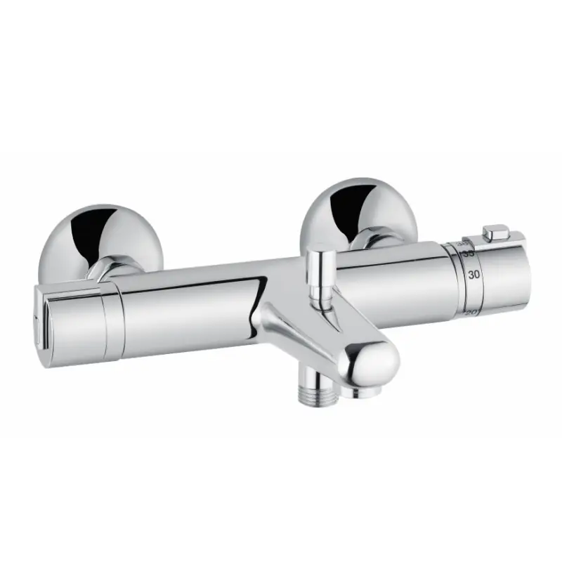 Aanbieding Badkraan, serie Ascona, 2 draaiknoppen, chroom, onderaansluiting, &frac12;" x 15 cm