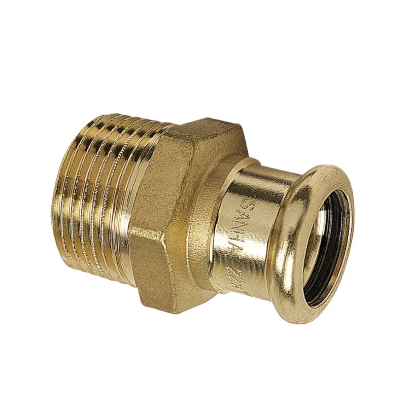 Weekendaanbieding Sanha PuraPress draadkoppeling, brons, buitendraad x pers, 3/8" x 12 mm