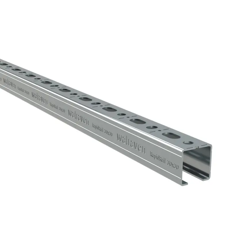Walraven RapidRail montagerail, sendzimir verzinkt, 30 x 15 mm, l = 2 m Wereldwijde Verzending