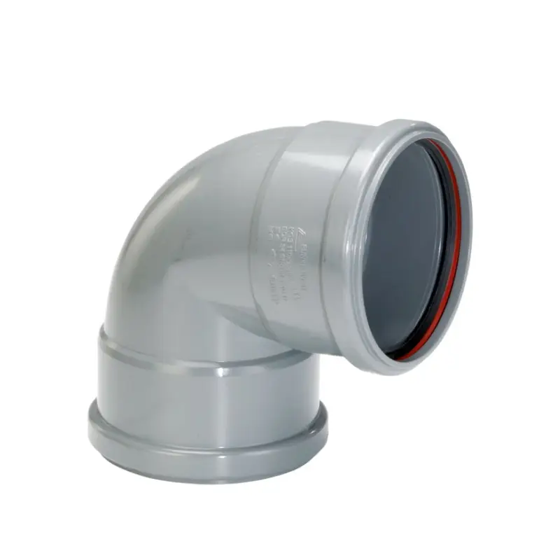 Voordeelprijs Funke bocht 88°, pvc, 2x manchet, grijs, KOMO, SN4/SN8, 110 mm