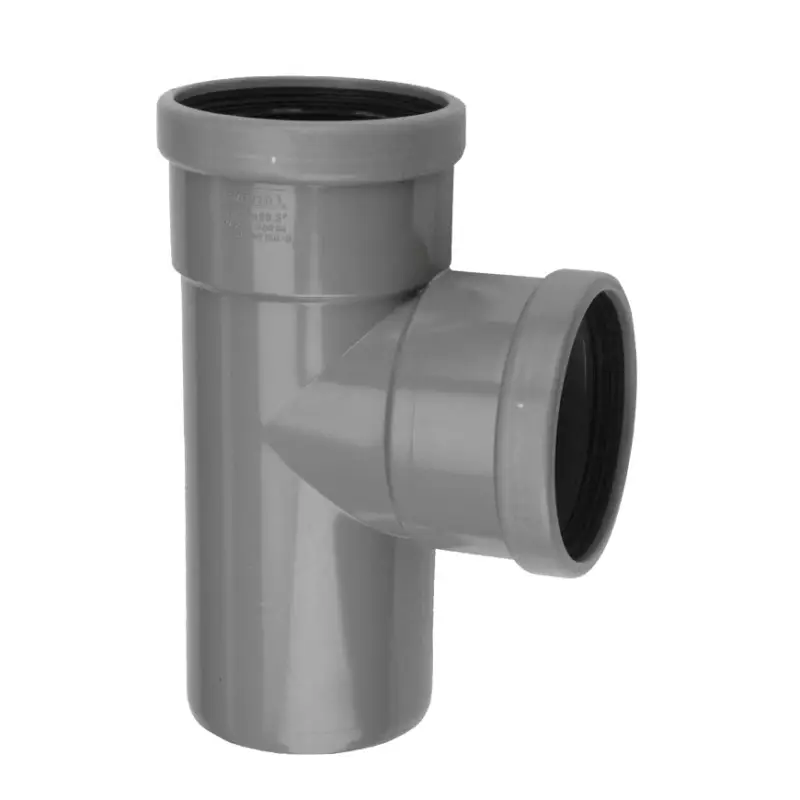 Wavin Wafix T-stuk 88°, pvc, 2x manchet/1x spie, grijs, KOMO, SN8, 110 mm Bestseller