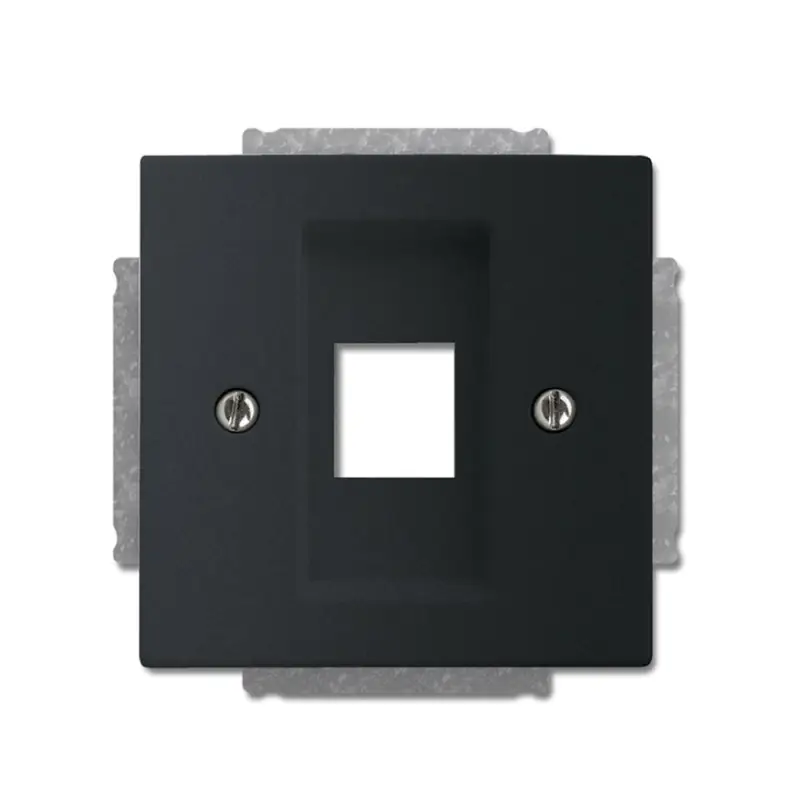 ABB Busch-Jaeger centraalplaat, Future linear, voor Modular Jack, 1-voudig, mat zwart Bestseller