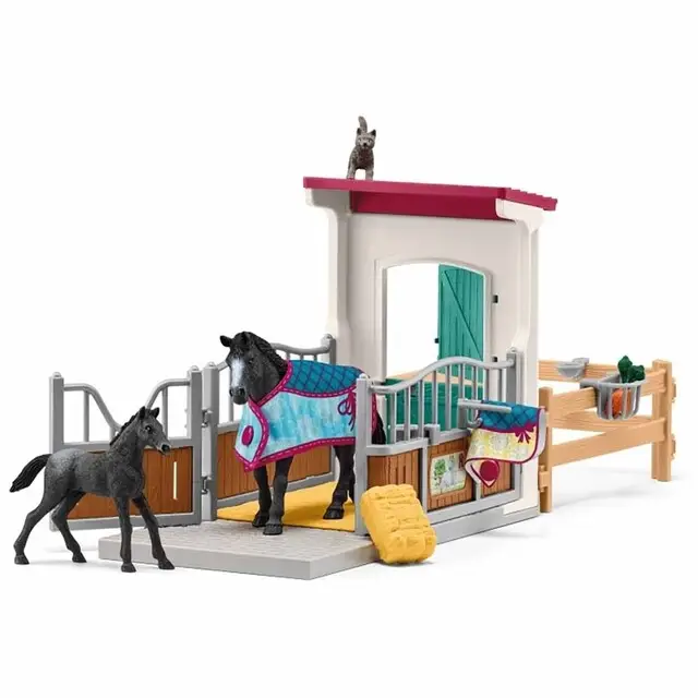 Flitsaanbieding schleich HORSE CLUB Paardenbox met merrie en veulen - 42611