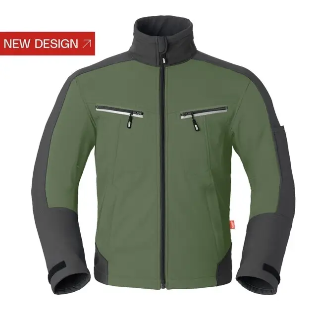 Seizoensaanbieding HAVEP Attitude Softshell Jas Bosbouw Groen/Charcoal Grijs Maat S