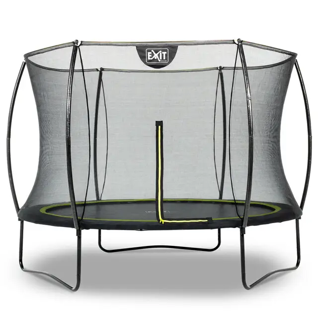 EXIT Trampoline Silhouette Regular Zwart - Ø 244 cm Safety Net Direct Beschikbaar