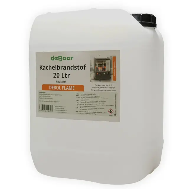 De Boer DEBOL Flame Petroleum Kachelbrandstof 20 Liter Nieuwe Collectie