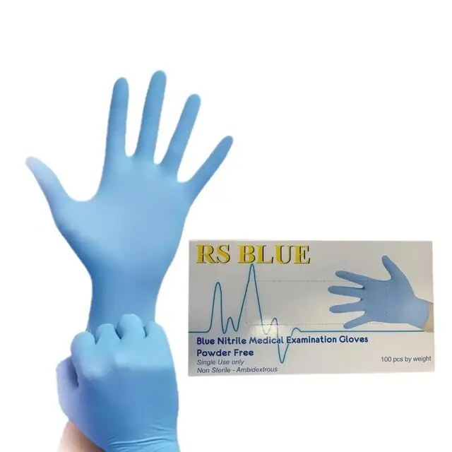 Nieuw Model Qtop Handschoen Nitril 09 Blauw Lang 100st XL