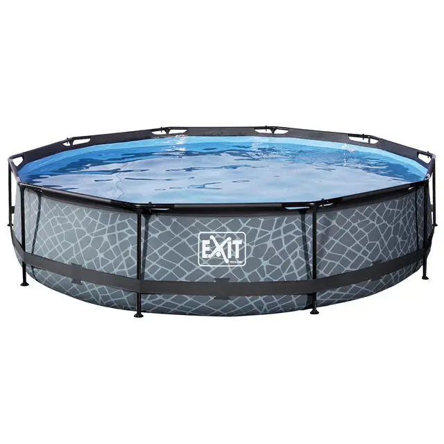 EXIT Opzetzwembad Stone Rond - Ø 360 x 76 cm Snelle Levering