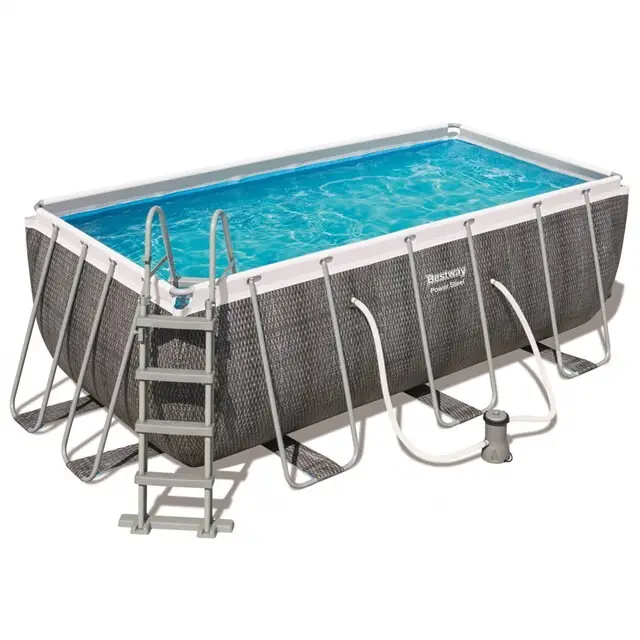 Betrouwbaar Bestway Zwembad power steel set rechthoek rotan 412