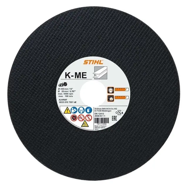 Origineel Stihl Kunsthars Doorslijpschijf K-ME Staal 350 x 4,0 mm 0835-010-7001