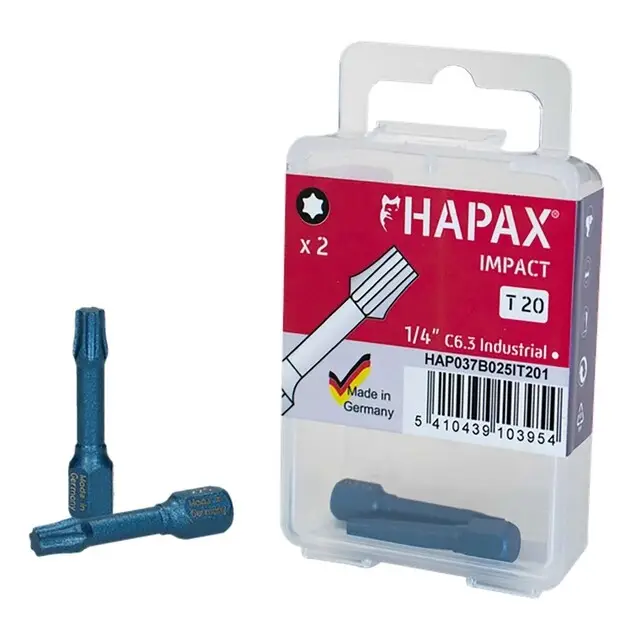 Hapax Impact Bit 1/4" C6.3 Tx T20x25 Flitsaanbieding