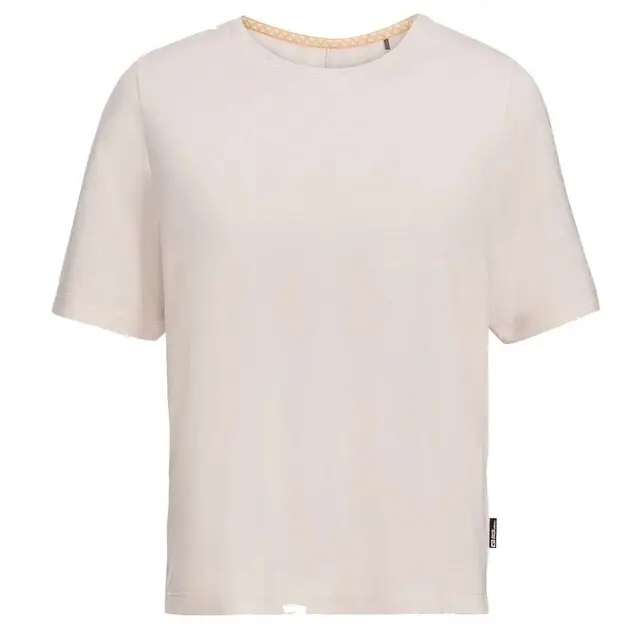 Jack Wolfskin Dames T-shirt Travel 3 4 T W Cotton White Heather XL In De Mode