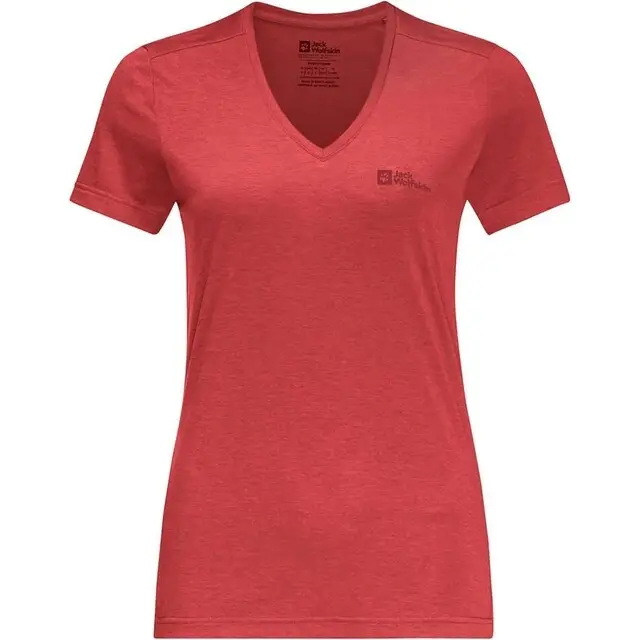 Jack Wolfskin Dames T-shirt Crosstrail T Women Vibrant Red L In De Mode