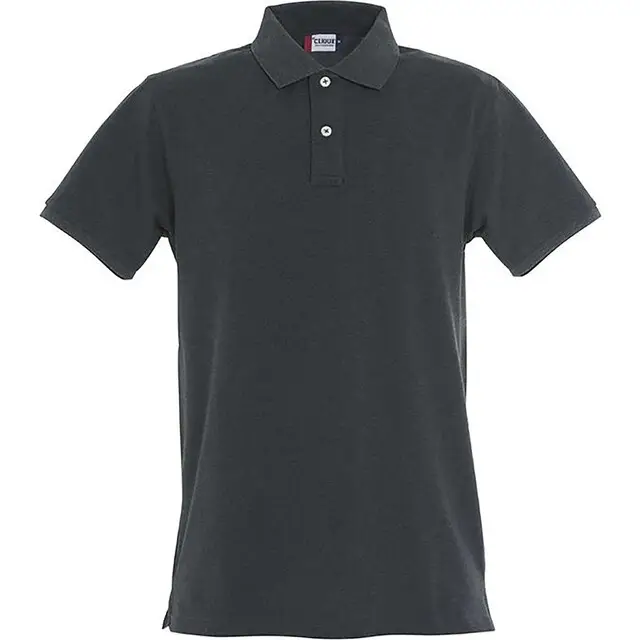 Shop Nu Clique Stretch Premium Polo Antraciet Melange 3xl