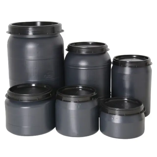 Voerton Met Schroefdeksel Grijs - 60 L Modern