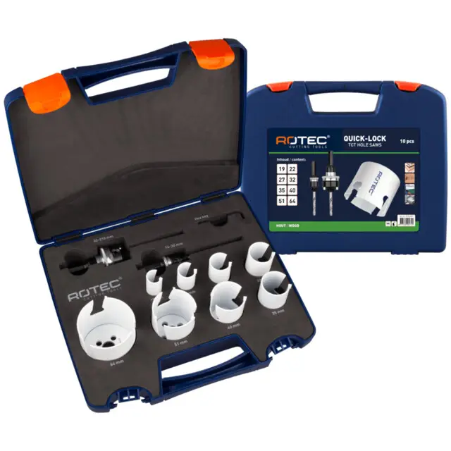 Rotec Gatzagenset QL '528 - Loodgieter' 6-knt 9, 10-dlg., ø19-64 -64 Bestel Nu