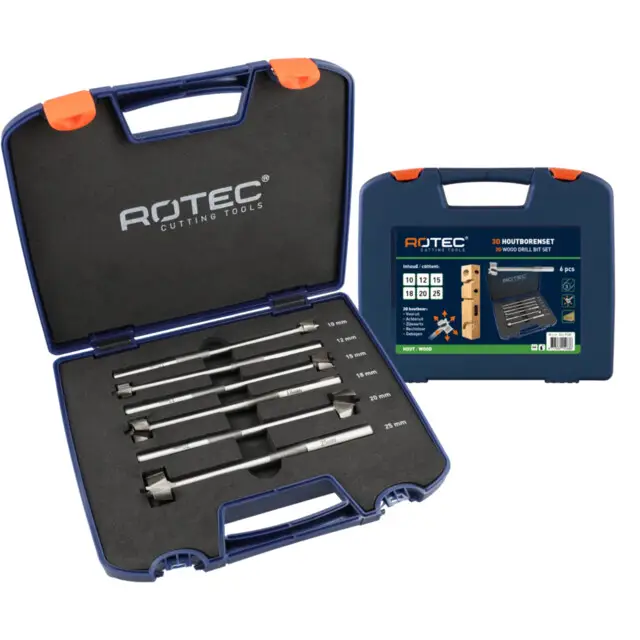Koop Online Rotec 3D-Houtborenset '244', 6-dlg, ø10-25 lg ø1