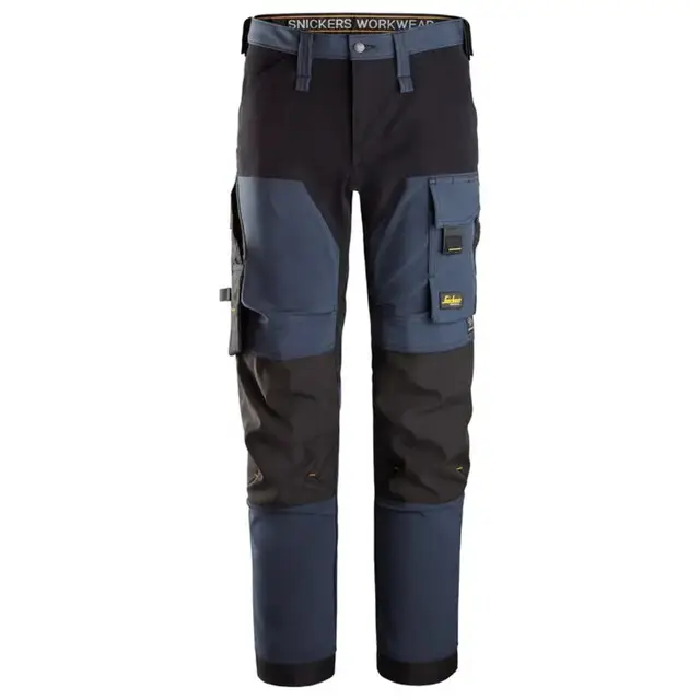 Snickers 4-weg Stretch Broek 6375 Donker Blauw - Zwart (9504) Maat 64 Handgemaakt
