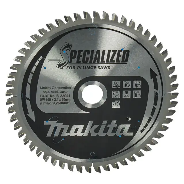 Makita B-33021 Specialized Zaagblad Aluminium, 165x20 56T Must-Have