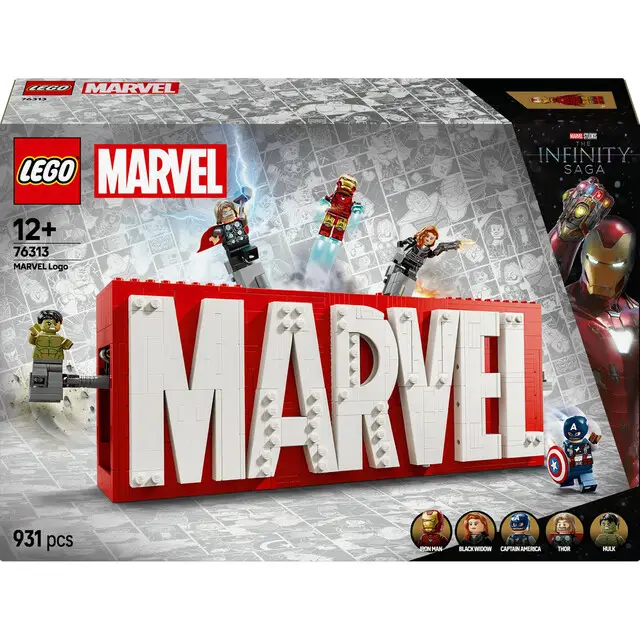 Korting Lego 76313 Super Heroes Marvel Logo & Minifigures