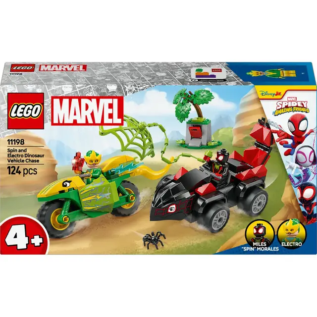 Budget Lego 11198 Spidey Spin and Electro Dinosaur Vehicle Chase