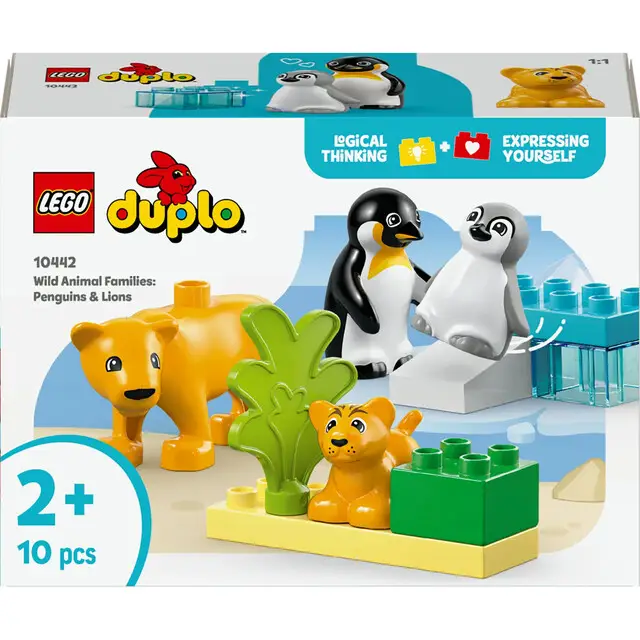 Nieuw Lego 10442 Duplo Town Wild Animal Families Penguins & Lions