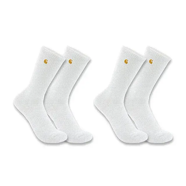 Ambachtelijk Carhartt Force Midweight Crew Sock 2 Pack Wit L