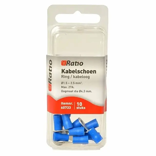 Laatste Versie Kabelschoen oog BM=4mm 1,5-2,5mm² - 10st in blister