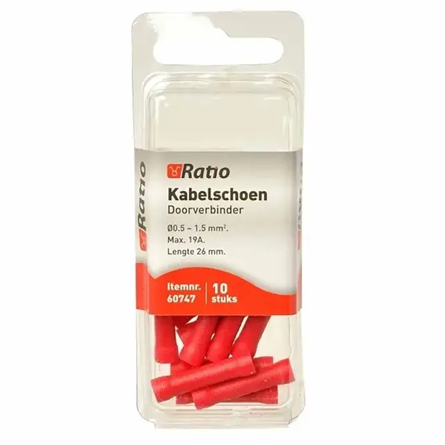 Kabelschoen stootverbinder 0,5-1,5mm² - 10st in blister Koopje