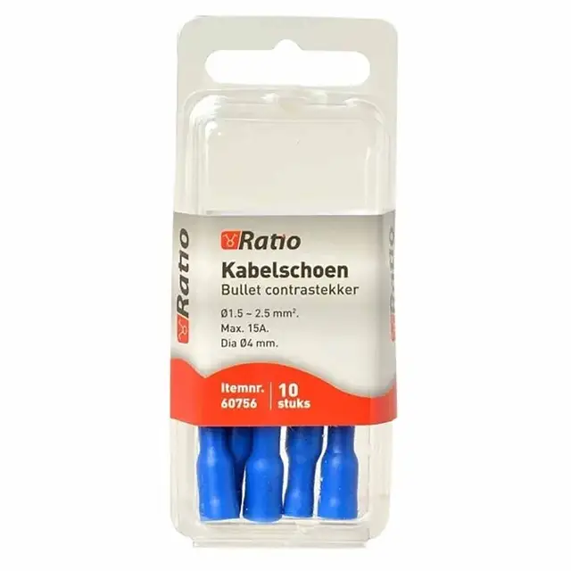 Kabelschoen bullet contra 1,5-2,5mm² - 10st in blister Express Levering