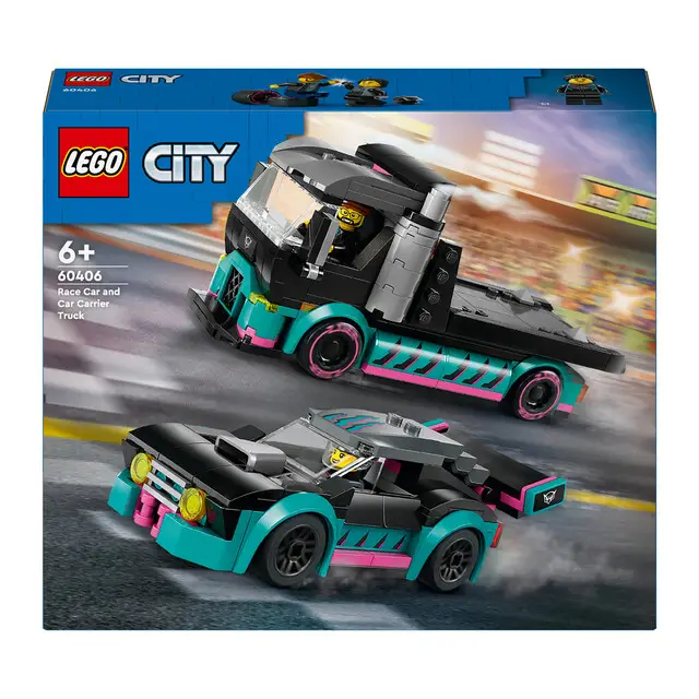 LEGO City 60406 - Raceauto en transporttruck Nieuw Model