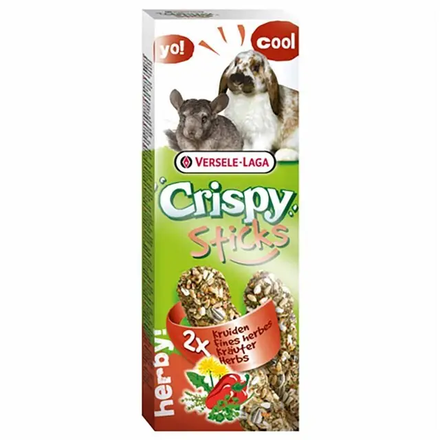 Versele-Laga Crispy Sticks Konijnen en Chinchilla's 2 x 55 g Kruiden Express Levering