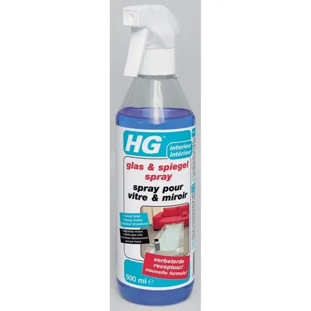 HG Glas- en Spiegelspray 0,5ltr Finale Uitverkoop