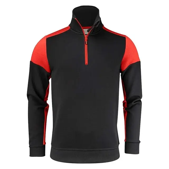 Printer Prime Halfzip Sweater unisex zwart/rood - maat L Shop Nu
