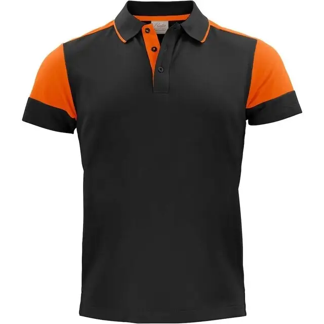 Finale Uitverkoop Printer Prime Polo heren zwart/oranje - maat L