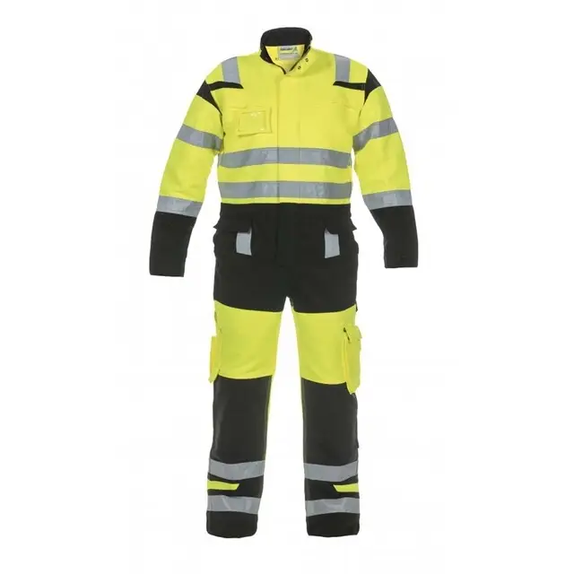 Betaalbaar Hydrowear EN20471 Overal Hove Trendy Hi-Vis Geel/Zwart - 56