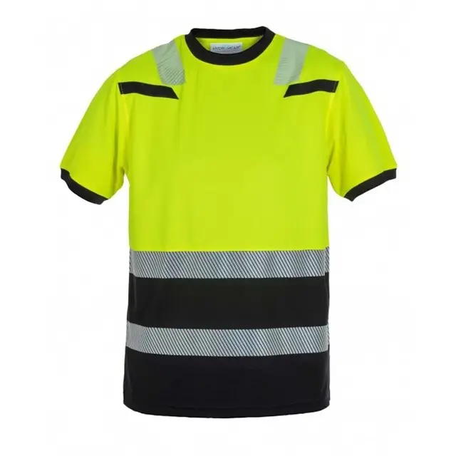 Favoriet Hydrowear T-shirt Tulsa Trendy Hi-Vis Geel/Zwart - 5XL