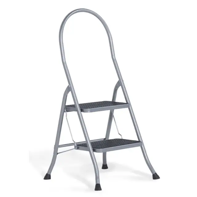 Altrex Cromato Huishoudtrap – 1x2 treden – Zilver met hoge beugel Beperkte Voorraad