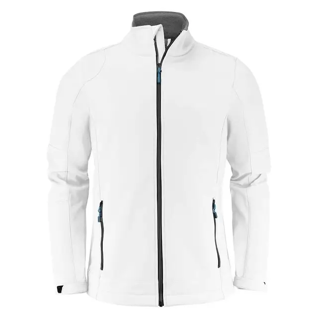 Trendy Printer Trial Softshell Jas Heren Wit - Maat 3XL