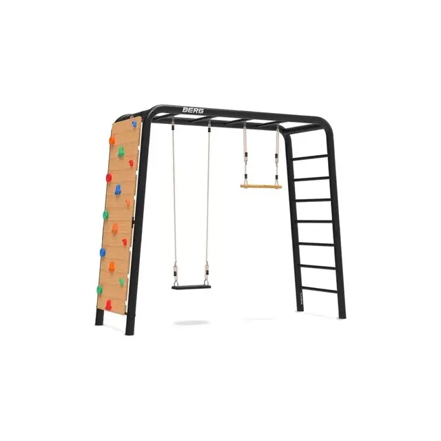 BERG PlayBase Medium TL met Rubberen Zitje, Trapeze en Klimwand Actieprijs