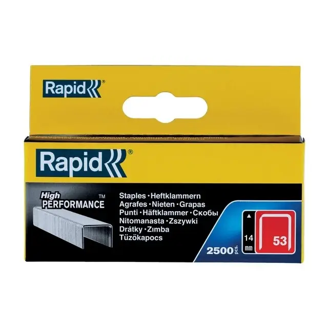Origineel Rapid Dundraadnieten Verzinkt 2500 stuks Nr. 53 - 6 mm