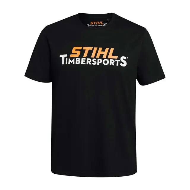 Lage Kosten STIHL T-shirt Timbersports® Logo Borst, Zwart - XS