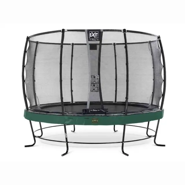 Actieprijs EXIT Elegant Premium Trampoline Groen met Deluxe veiligheidsnet - Ø366 cm