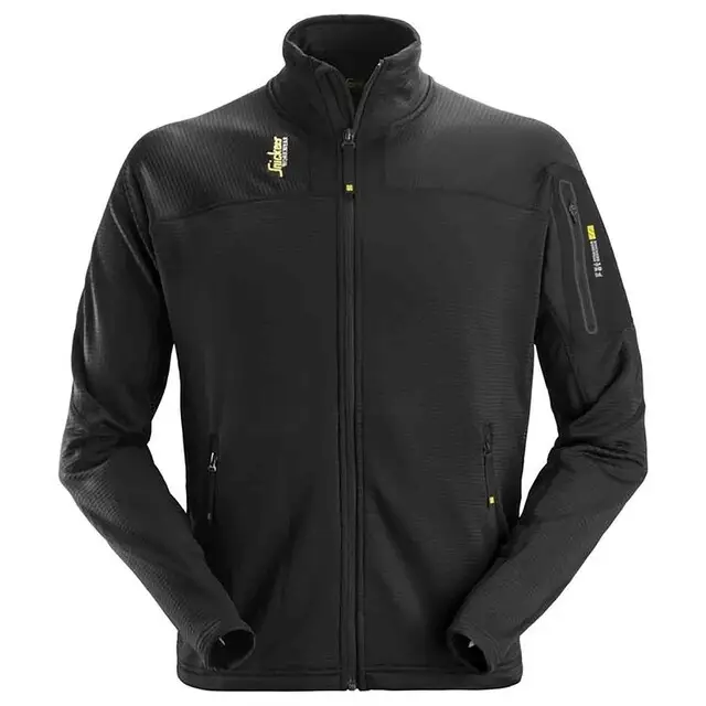 Snickers Fleece Jack Thermo 9438 Petrol / Zwart, Maat S Beste Prijs