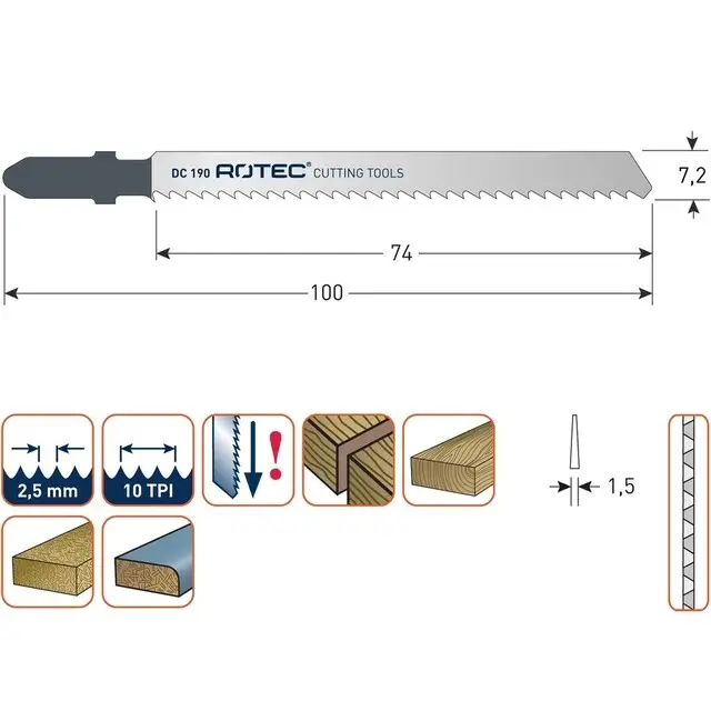 Budget Rotec Decoupeerzaagblad DC190 / T101BR